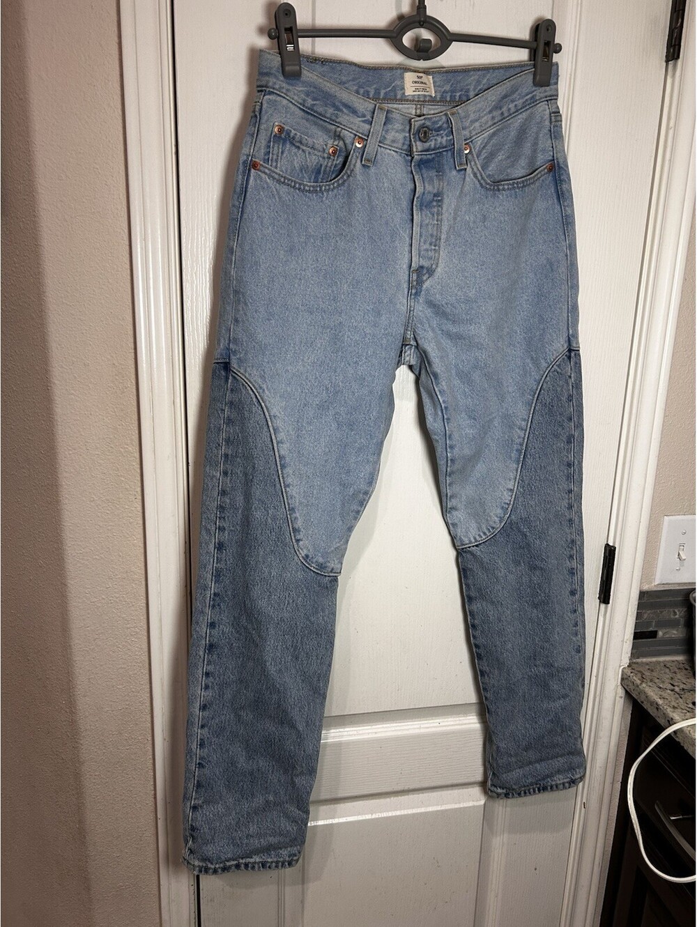 NWT Levi's Women's 501 Jeans County Fair 27/30 Two-Tone Denim Chaps Western NWOT